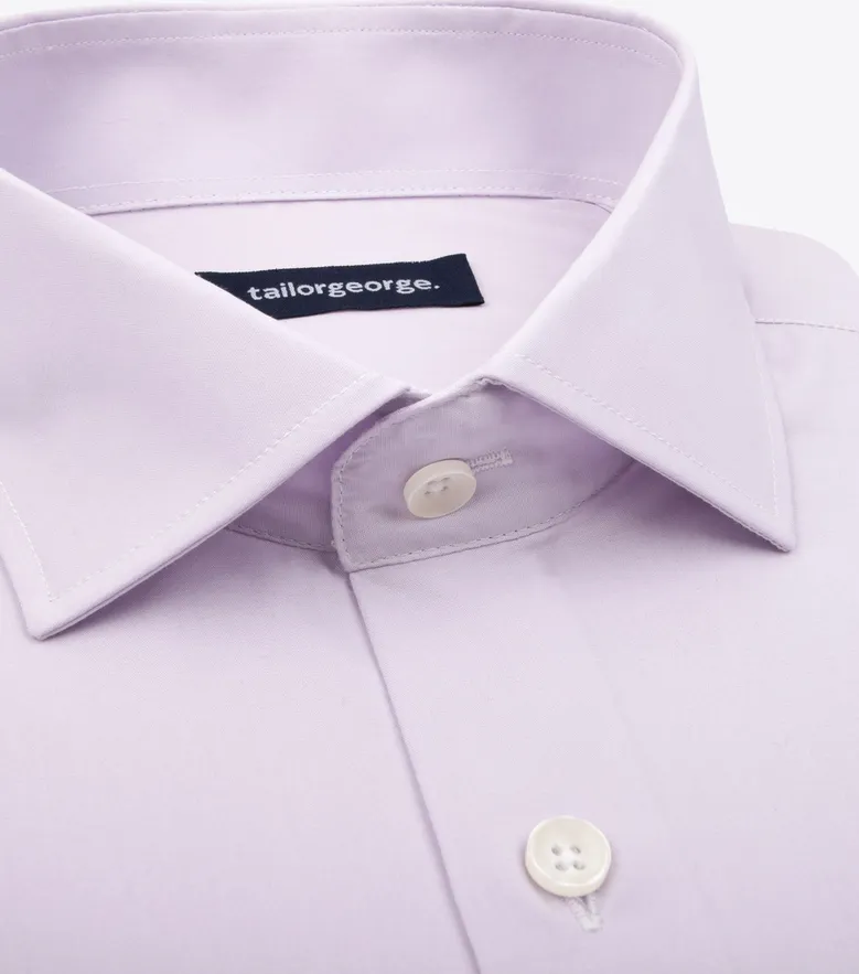 Chemise en popeline uni violet