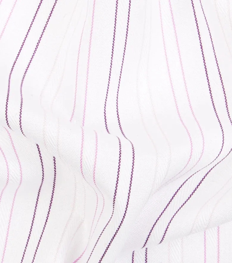 Chemise en popeline à rayures violet