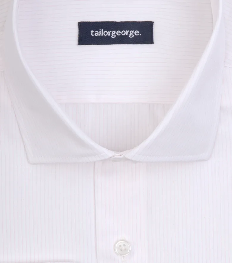 Chemise en popeline à carreaux rose pâle facile à repasser