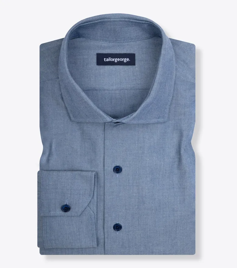 Chemise en Chambray bleu Indigo