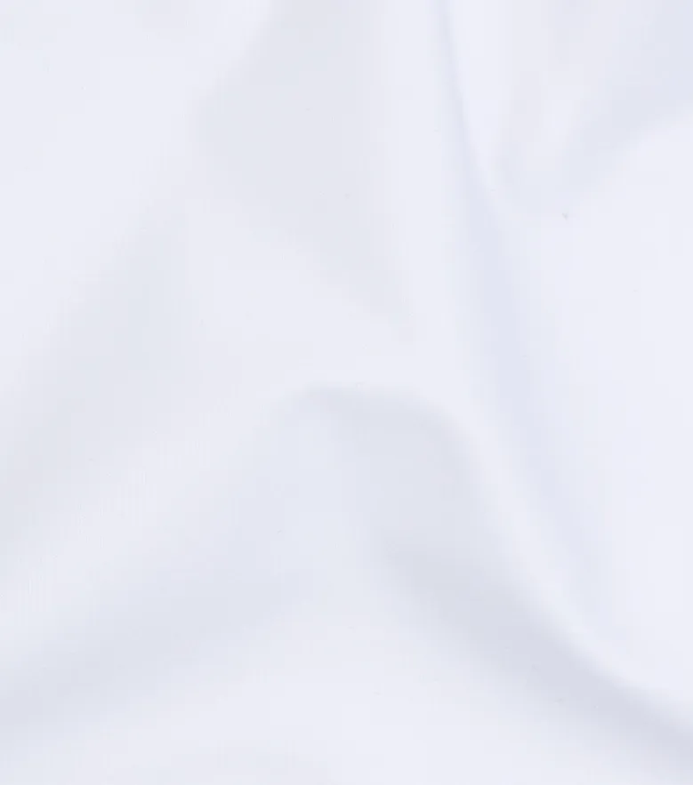 Chemise en popeline épaisse blanche unie