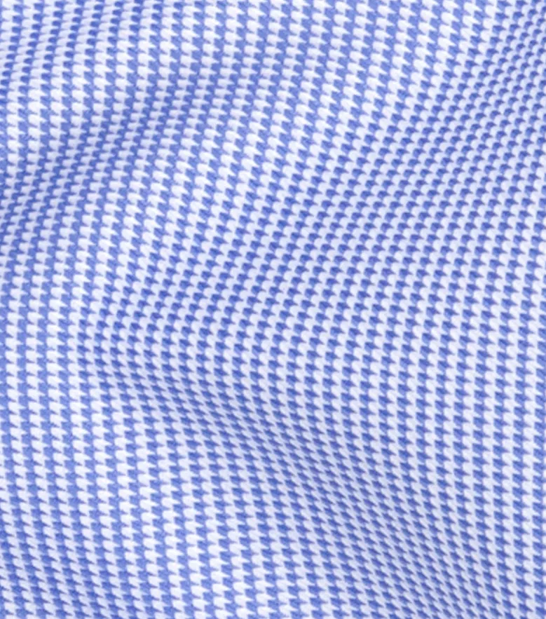 Chemise en dobby uni bleu
