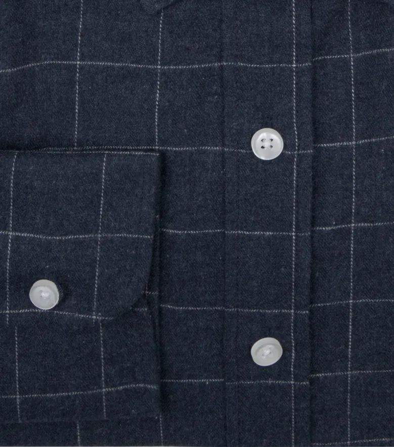 Chemise en flanelle à grands carreaux bleus