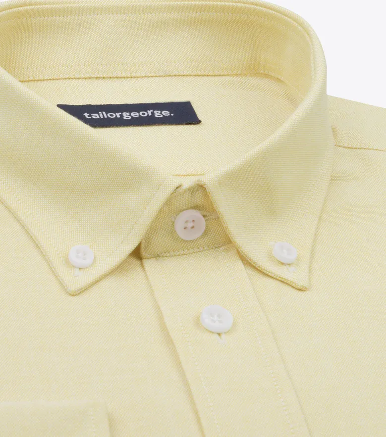 Chemise en Oxford uni Jaune