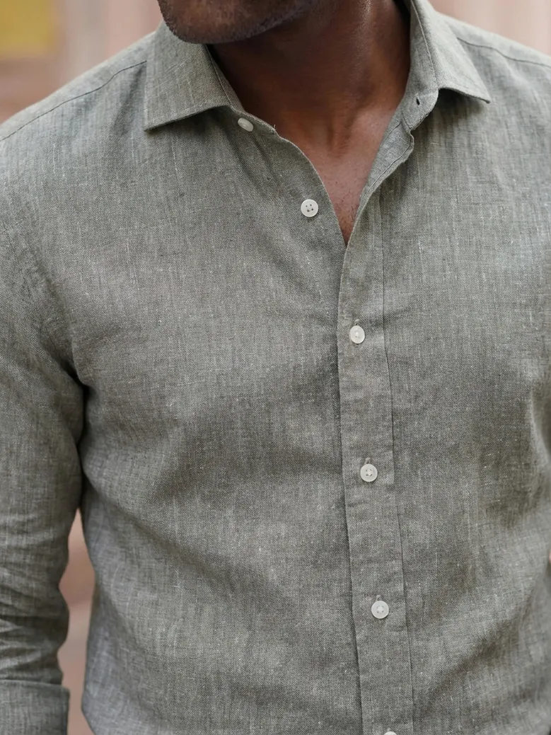 Chemise en lin épais