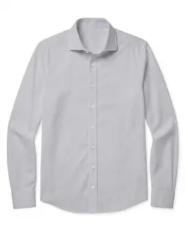 Chemise en popeline à rayures grises